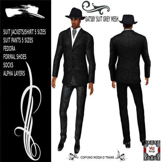 Gatsby Suit Grey Plaid MESH