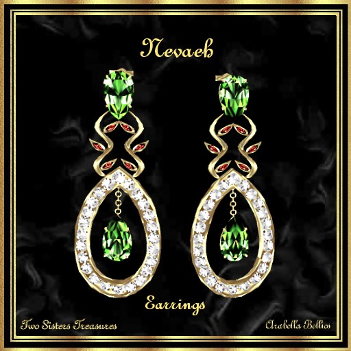 TST - TRILLION'S BLUE AQUAMARINE EARRINGS YG