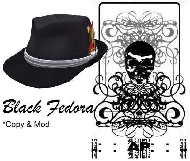 ..::AP::.. PinStriped Fadora (black)