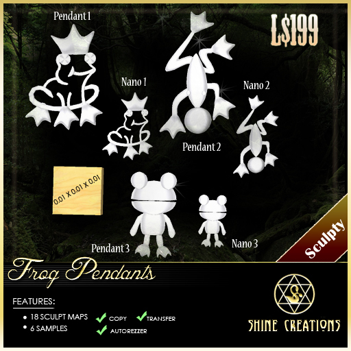 Sculpted Frog Pendants