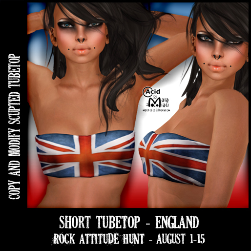 .:A&M:. Short Tubetops - Skull Bandana - Red (MP)