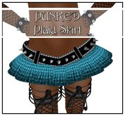 PUNKED Plaid Mini Teal