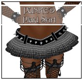 PUNKED Plaid Mini Black
