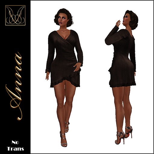 JCD Anna Choco Mesh Wrap Dress (bagged)