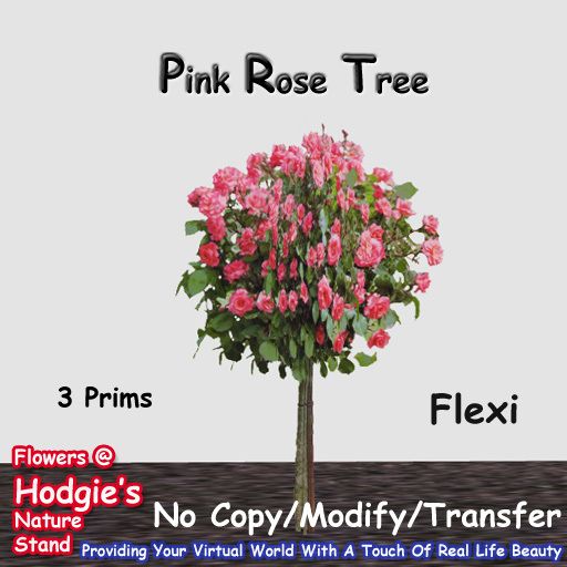 Hodgie's Flowers & Plants  --  Pink Flexi Rose Tree (Flexi)
