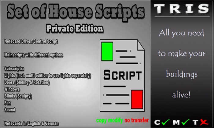 { T R I S } Set of House Scripts for Privates 
