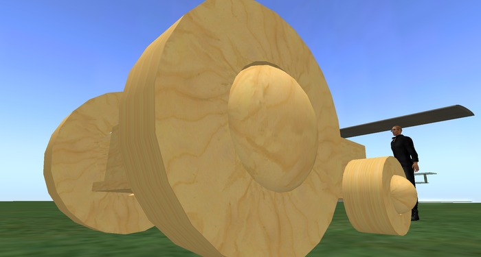 Gorby's Plywood Racing Tractor -- 16 Prims Copy/Mod -- Fast Drivable Ready to Race -- Lights, Horn, Squealing Tires More