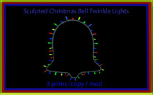 Sculpted Christmas Bell Twinkle Lights
