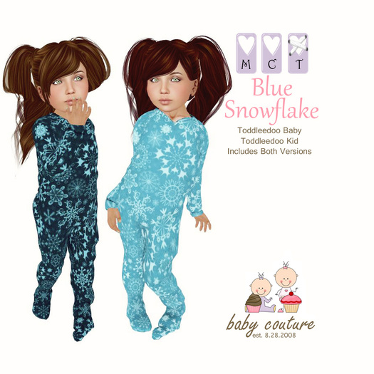 bC - Snowflake Sleeper Blue - Toddleedoo