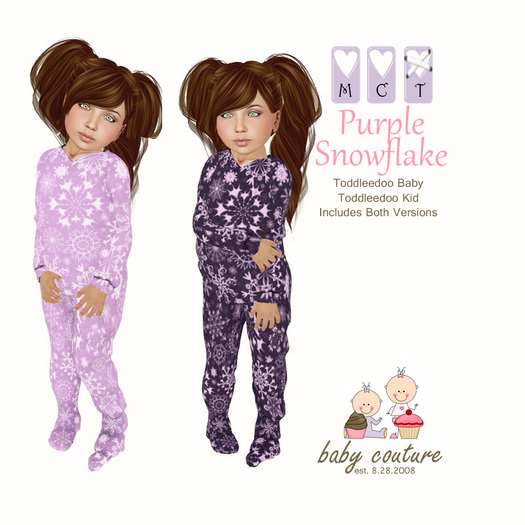 bC - Snowflake Sleeper Purple - Toddleedoo