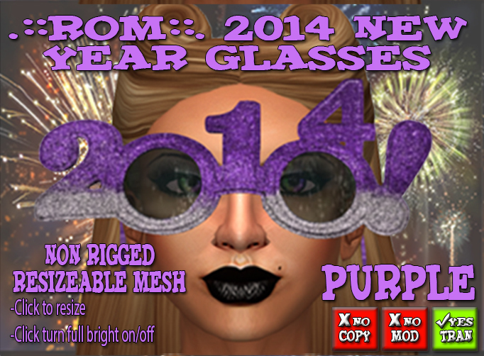 .::ROM::. 2014 New Year Glasses - Purple