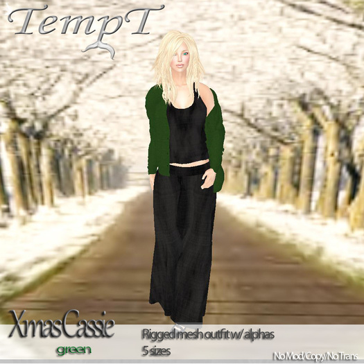 TempT~Xmas Cassie green