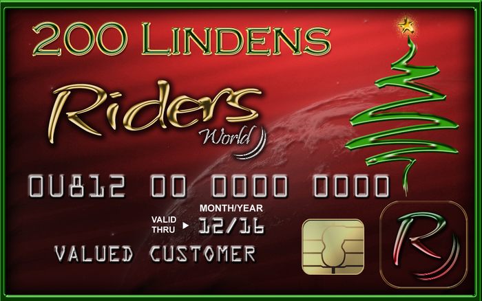 Riders World Gift Card - 1500L Holiday (Boxed)