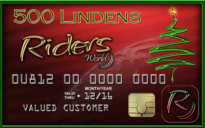Riders World Gift Card - 1500L Holiday (Boxed)