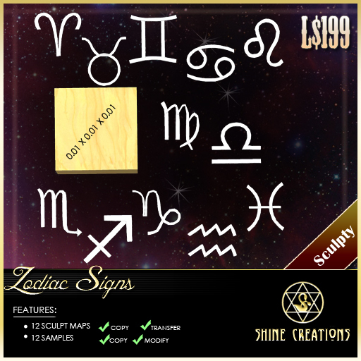 Sculpted  Zodiac Pendants