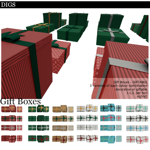 DIGS - Gift Boxes - Red & Green [MESH]