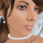 White Pearl Jewelry Set - Earrings and Necklace