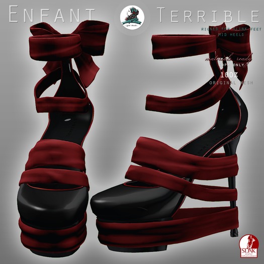 .Enfant Terrible. wrapped heels red black