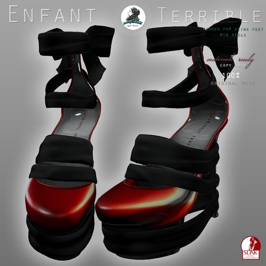 .Enfant Terrible. wrapped heels red base