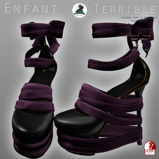 .Enfant Terrible. wrapped heels purple