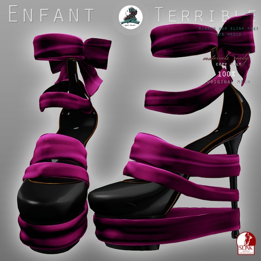 .Enfant Terrible. wrapped heels pink