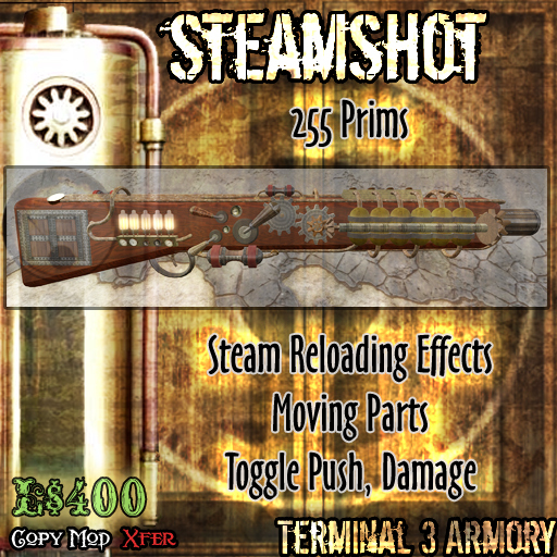 T3 Steamshot Steampunk Anti-Vehicle Rifle