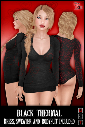 .:A&M:. Black Thermal - Stitched Hearts