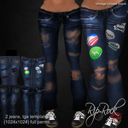 RipRock - Jeans TGA  Templates unisex - FULL PERMS street wear