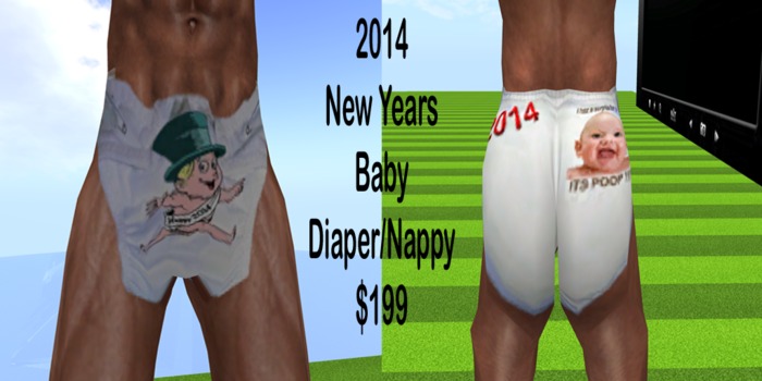 2014 New Years Baby Diaper