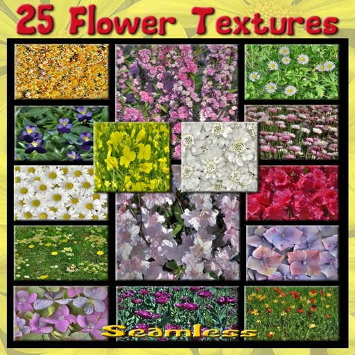 25 Flower Textures - Seamless