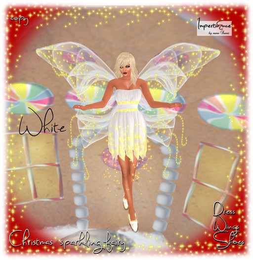 Christmas sparkling fairy white