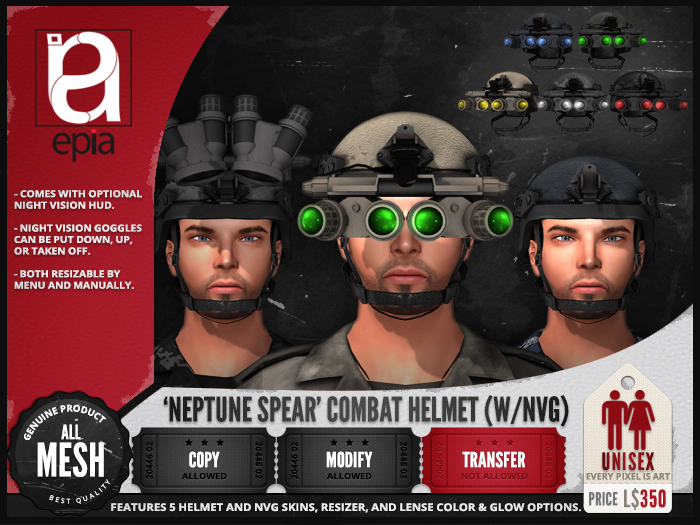 (epia) - 'Neptune Spear' Combat Helmet (w/ NVG)