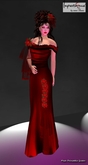 Poinsettia queen mesh  gown