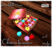 Christmas balls box - pink - *NS*