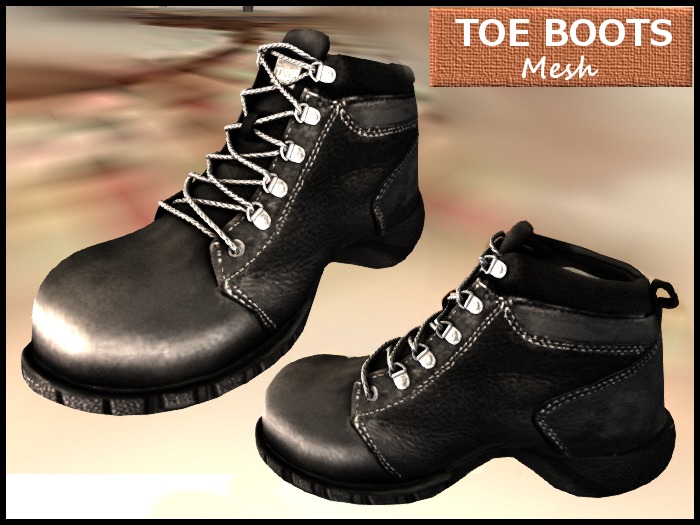 !! Phil Rossini - Mens' Mesh Toe Boots (Black)