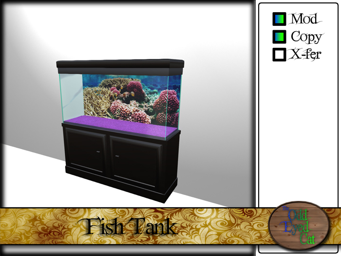 Fish Tank (black cabinet)