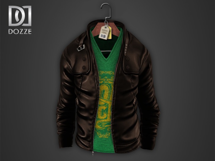 DOZZE - Leather Jacket w/HUD (Brown) [Boxed]