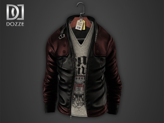 DOZZE - Leather Jacket w/HUD (Black/Red) [Boxed]
