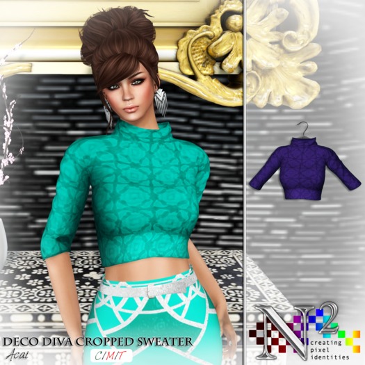 ::N2:: Deco Diva Cropped Sweater Acai