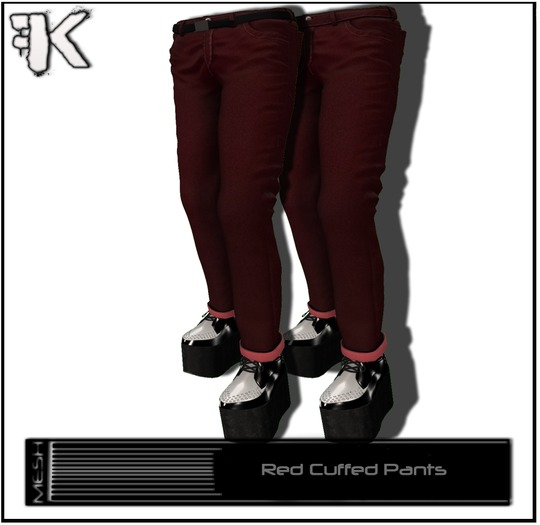 FK! - Red Cuffed Pants 