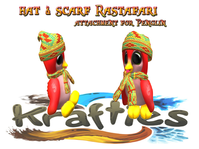 Penglin hat & scarf Rastafari