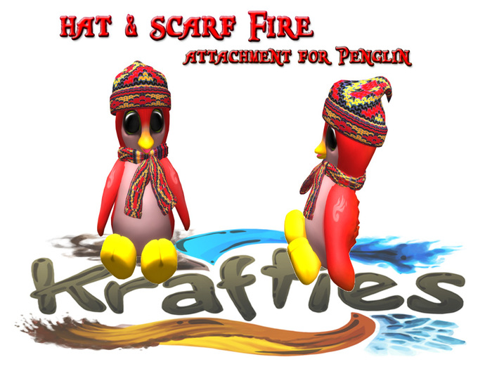 Penglin hat & scarf Fire