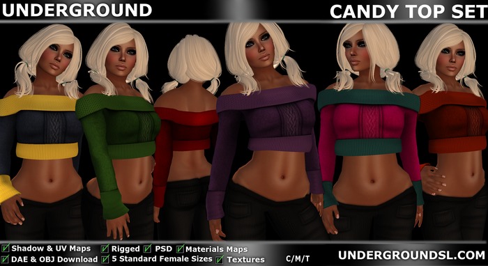 [UG MESH] CANDY TOP SET