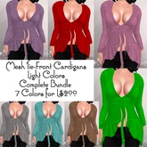 Mesh Tie-Front Cardigan Lights Bundle 