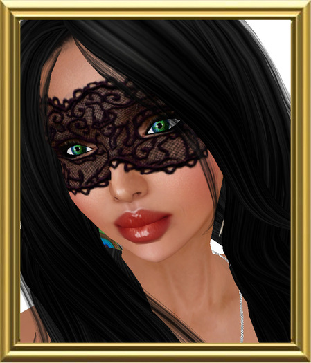 Black Lace Masquerade Face Mask 