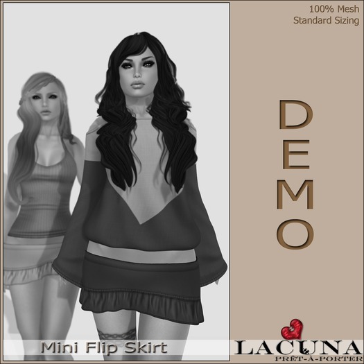 *LACUNA* Mini Flip Skirt - DEMO