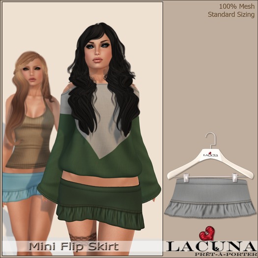 *LACUNA* Mini Flip Skirt - Silver