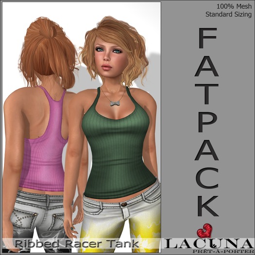 *LACUNA* FATPACK - Ribbed Racer Tank