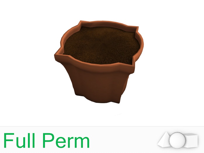 Full Perm One Prim Sculpted Plant Pot Builders Kit 03