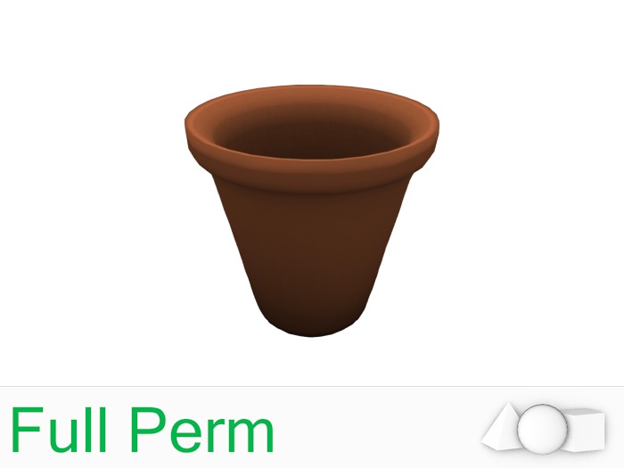 Full Perm One Prim Sculpted Plant Pot Builders Kit 07